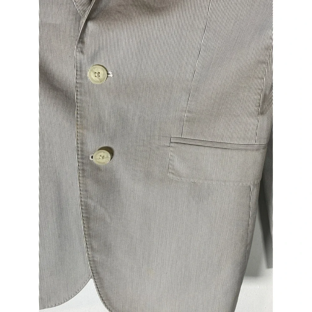 Express‎ 36P Gray Pinstripe Two Button Sport Coat Blazer Career Preppy